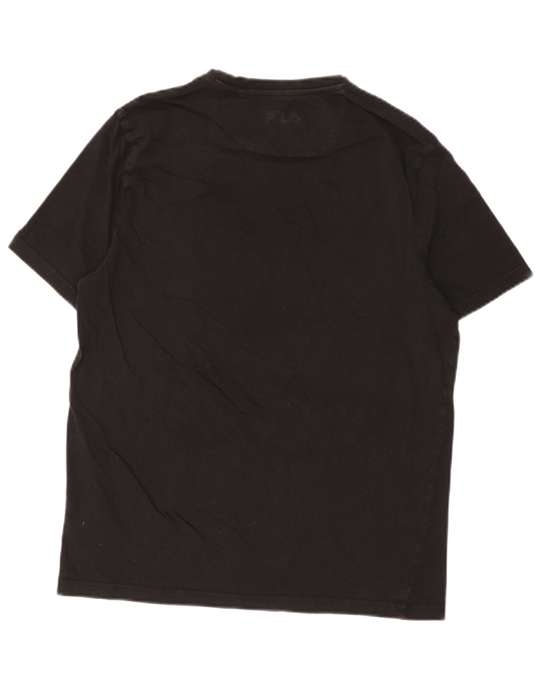 Fila Camiseta gráfica para hombre Top Medium Black Cotton