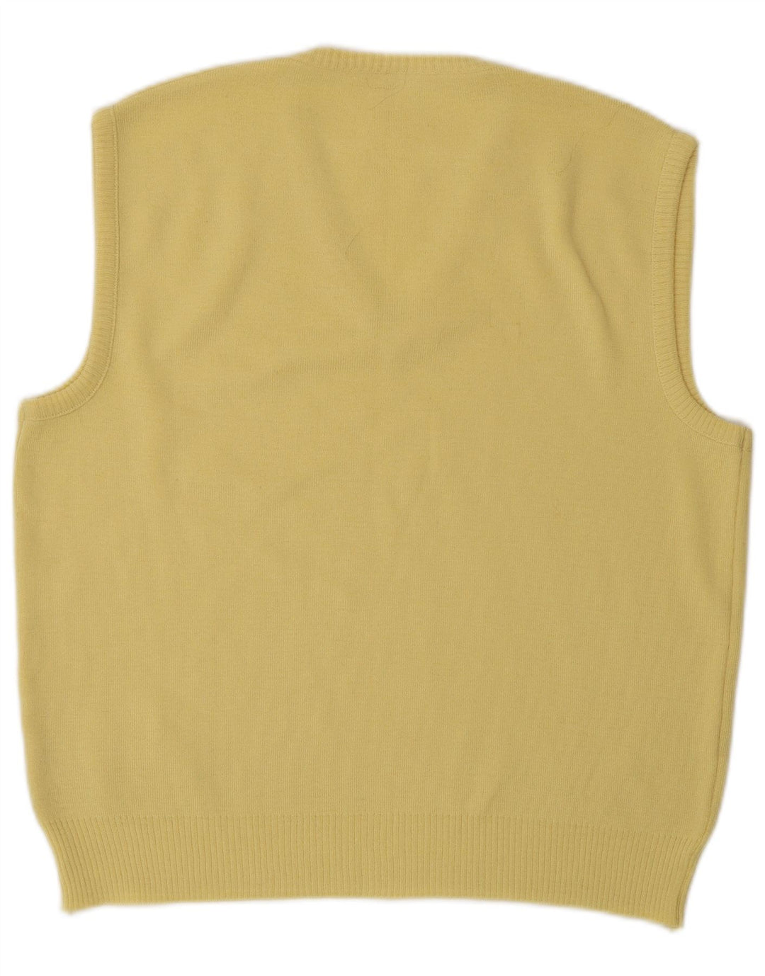 Vintage Hombres Chaleco Tank Top Medio Amarillo