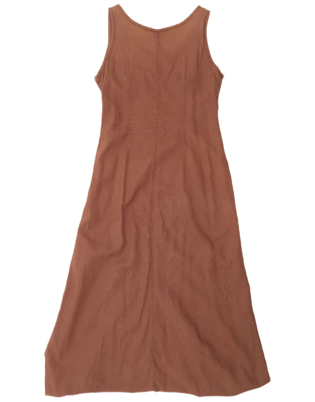 Squaw Vestido largo sin mangas para mujer UK 44 Grande Marrón