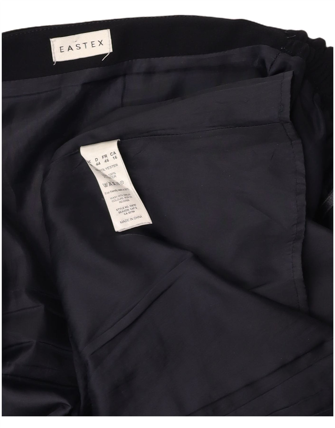 EASTEX Falda trompeta para mujer UK 18 XL W36 Poliéster azul marino