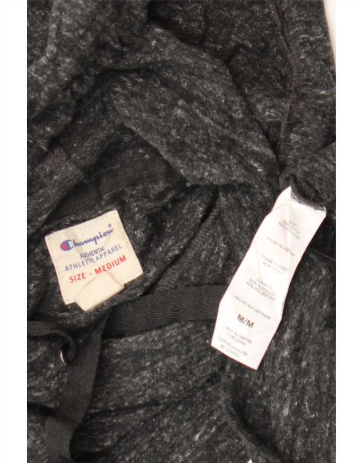 CHAMPION Jersey con capucha gráfico para mujer Reino Unido 14 Algodón moteado gris medio