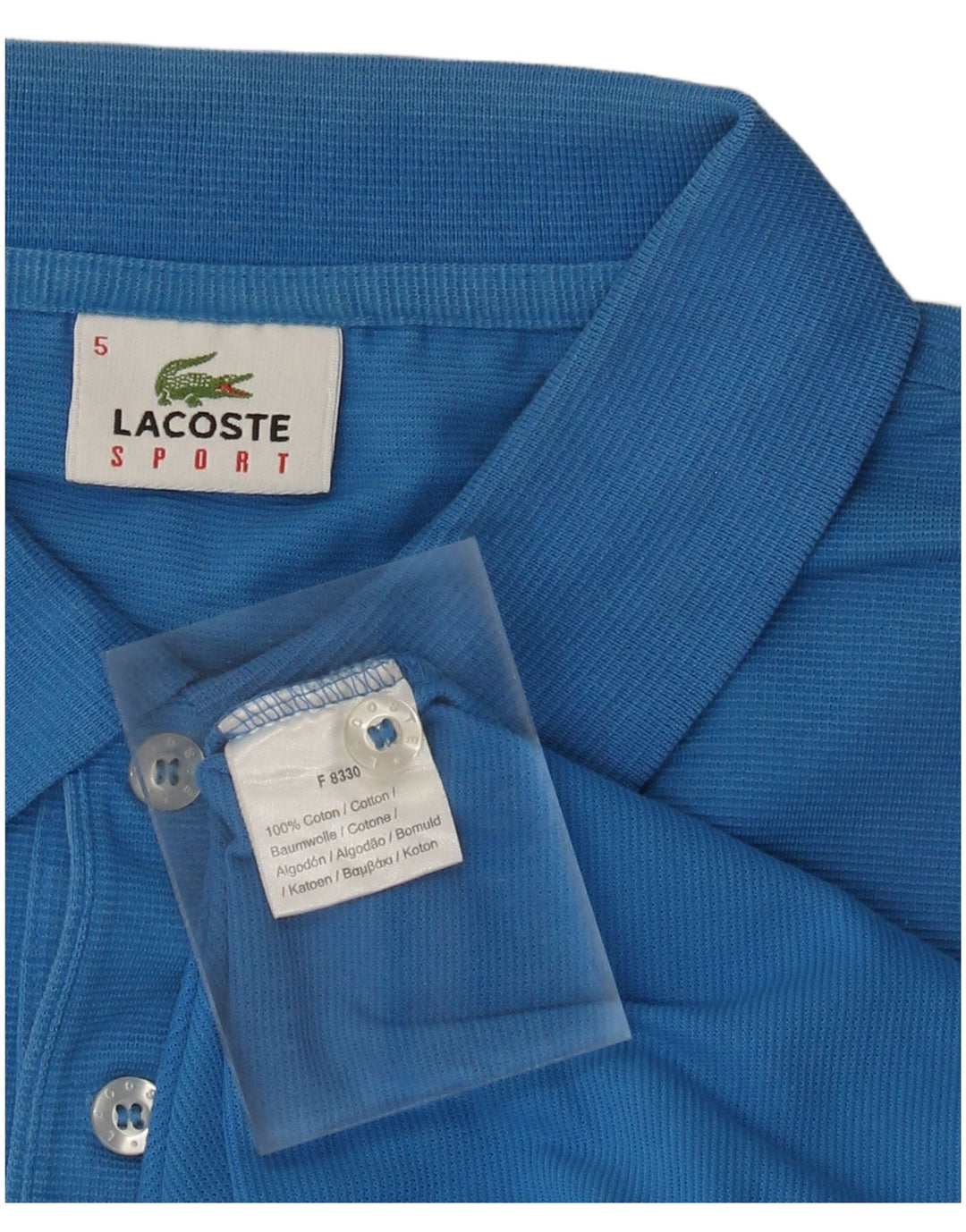 Polo Lacoste para hombre talla 5 grande algodón azul
