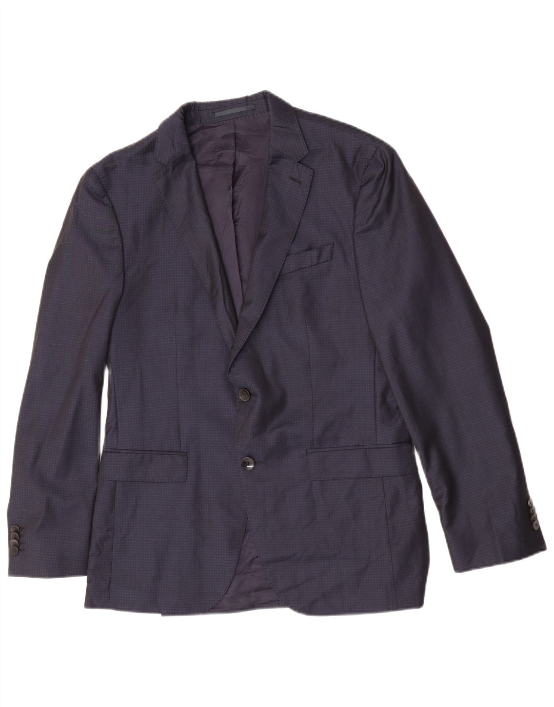Hugo Boss Chaqueta tipo blazer de 2 botones para hombre IT 48 Medium Azul marino Gingham