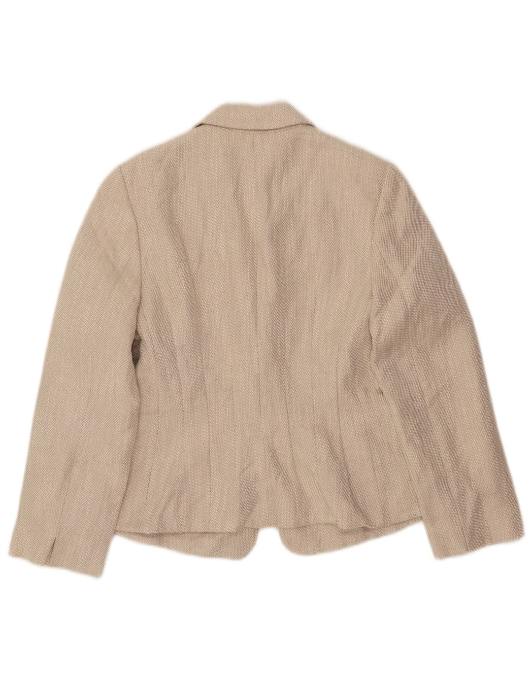 Hobbs Chaqueta tipo blazer con 1 botón para mujer, Reino Unido 10, talla pequeña, lino beige