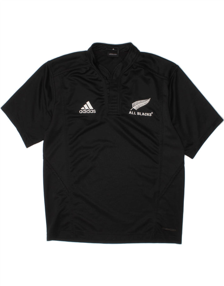 ADIDAS Boys T-Shirt Top 11-12 Years Black Polyester Vintage Adidas and Second-Hand Adidas from Messina Hembry 
