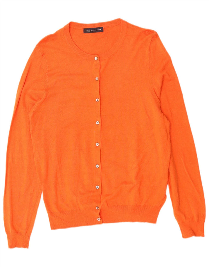 Marks & Spencer Suéter tipo cárdigan para mujer UK 46 Viscosa naranja grande