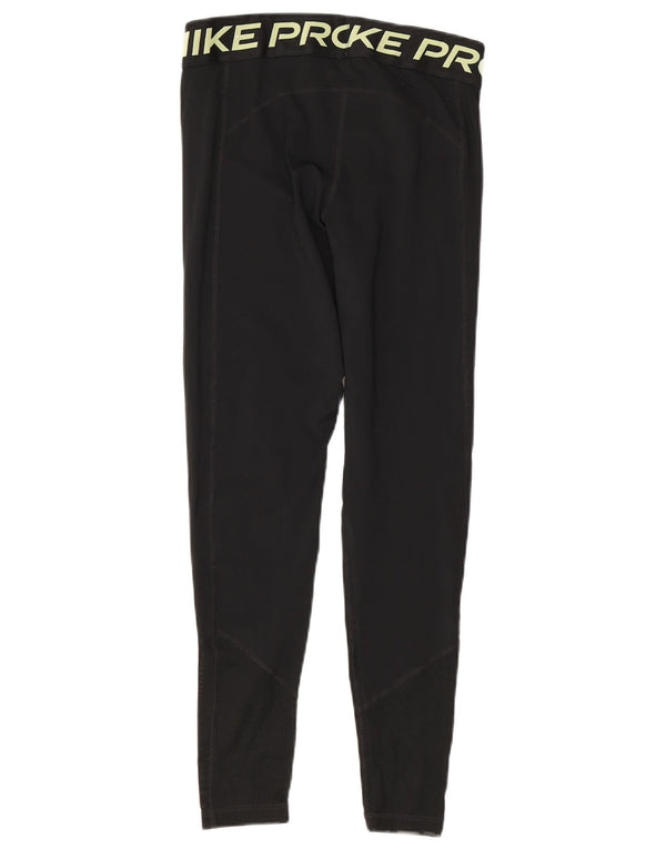 Nike Leggings gráficos Dri Fit para mujer UK 12 Mediano Negro Poliéster