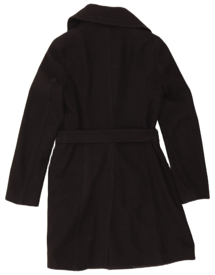 BENETTON Womens Overcoat IT 44 Medium Black Wool