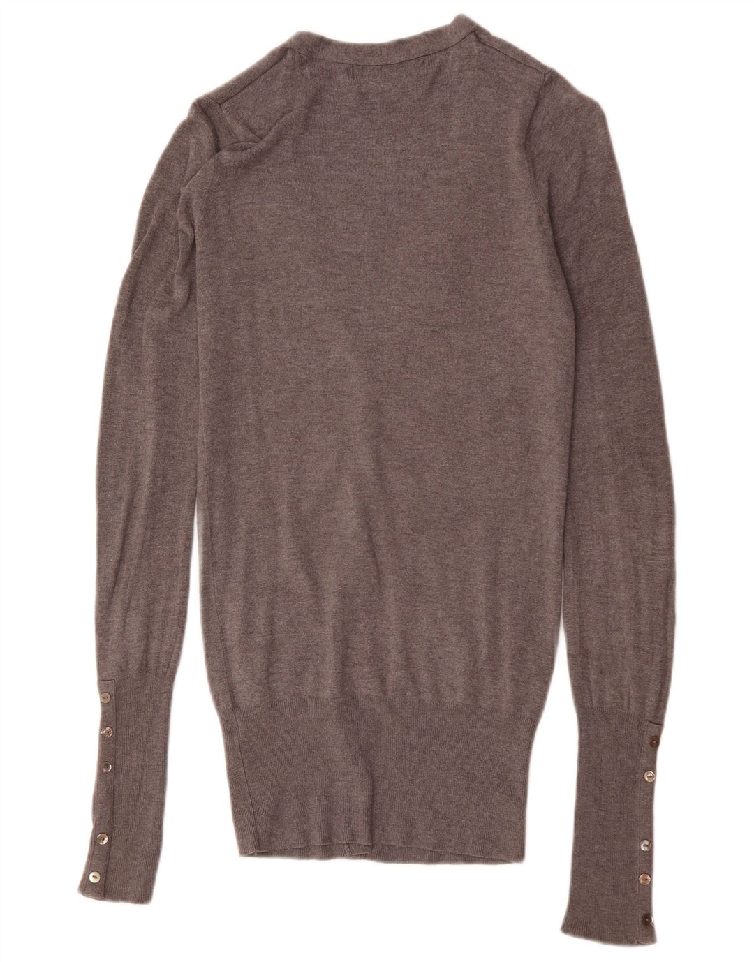 Zara Mujer Cárdigan Suéter UK 12 Rayón Gris Medio