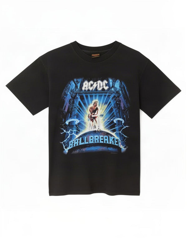 Vintage Hombres AC/DC Balbreaker World Tour 1996 Camiseta Top Grande Negro