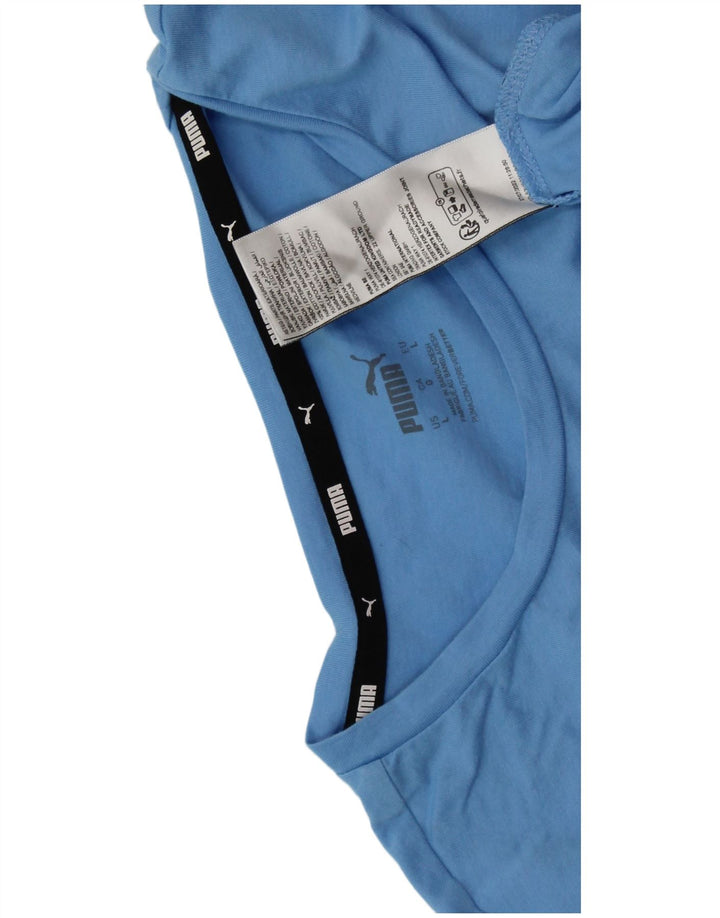 PUMA Camiseta para mujer Top UK 16 Large Blue Cotton