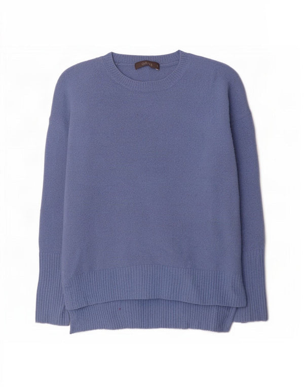 Oasis Suéter de gran tamaño con cuello barco para mujer UK 10 Small Acrílico azul