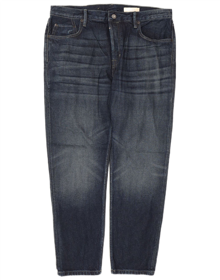 ALL SAINTS Jeans Dean Slim para hombre W36 L28 Algodón azul marino