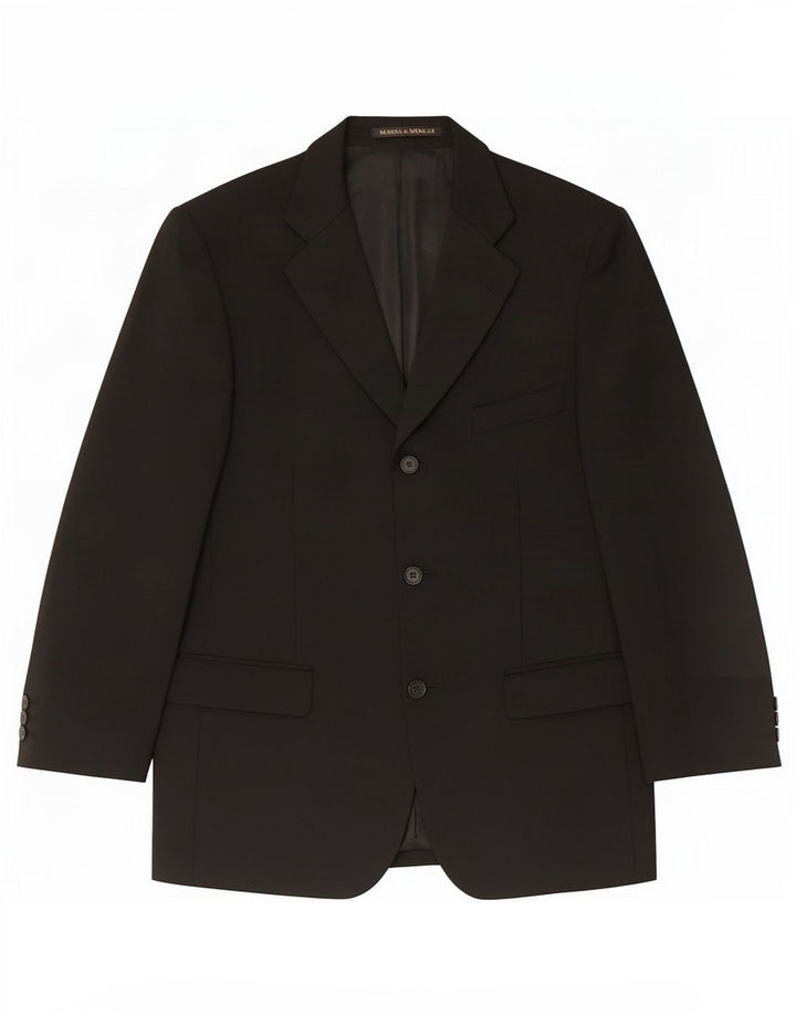 Marks & Spencer Chaqueta tipo blazer de 3 botones St. Michael para hombre UK 40 Medium Black