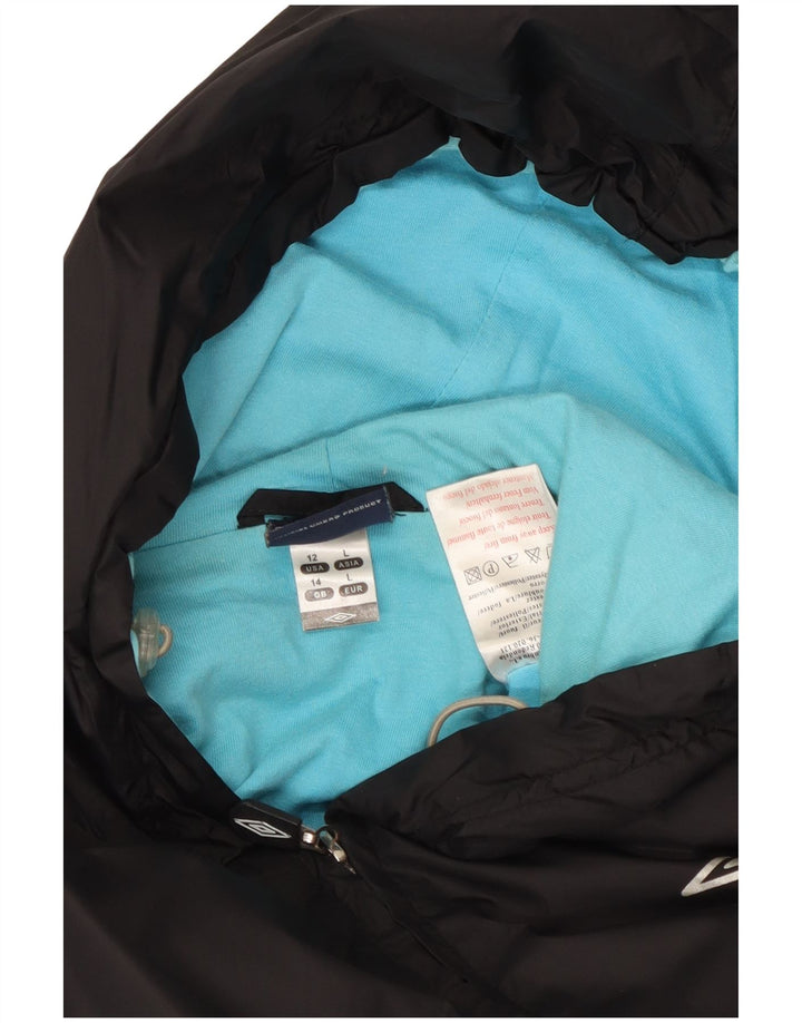 Umbro Chaqueta cortavientos con capucha para mujer UK 44 Mediano Negro Poliéster