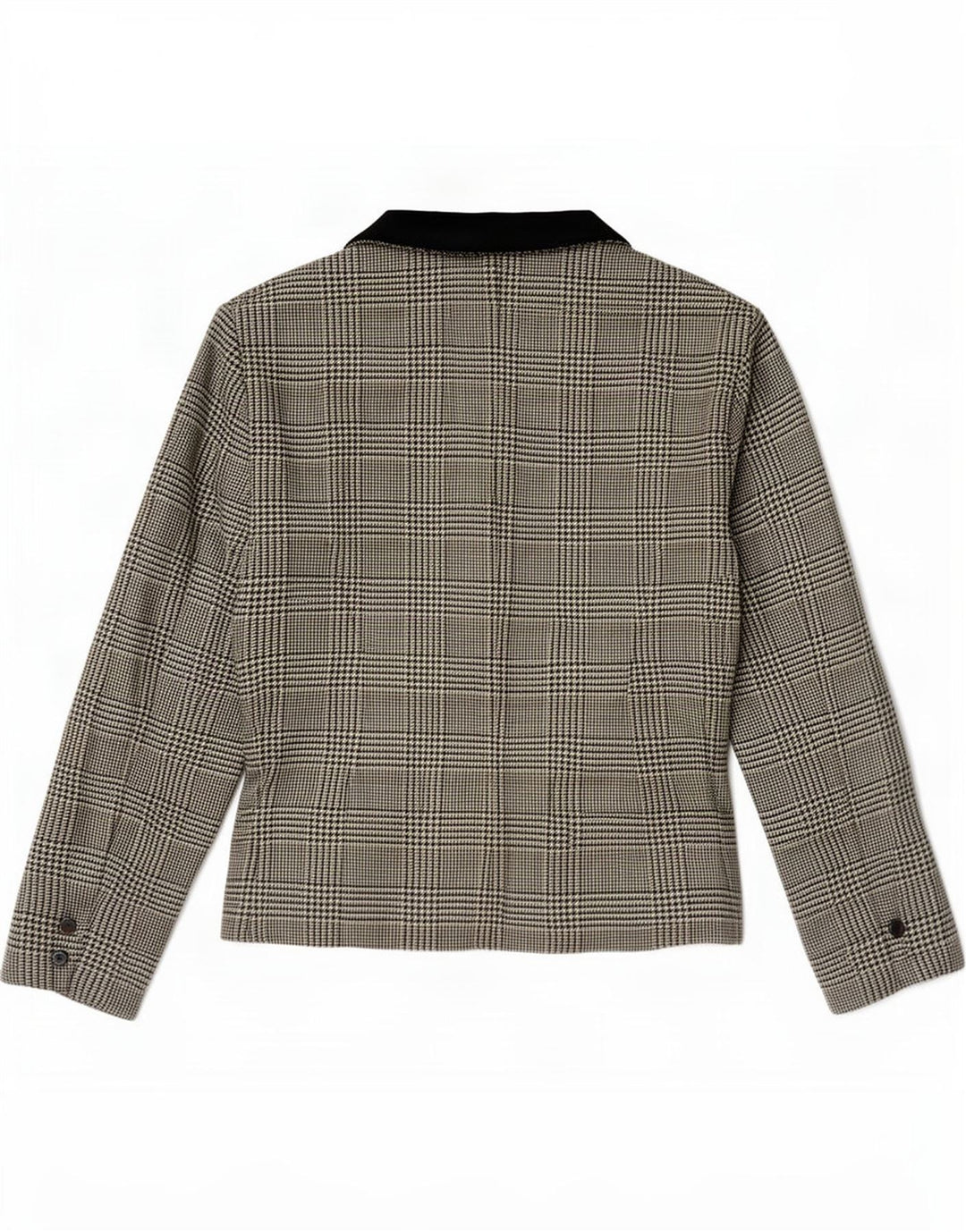 Chaqueta tipo blazer vintage con doble botonadura para mujer IT 42 Pata de gallo negra mediana