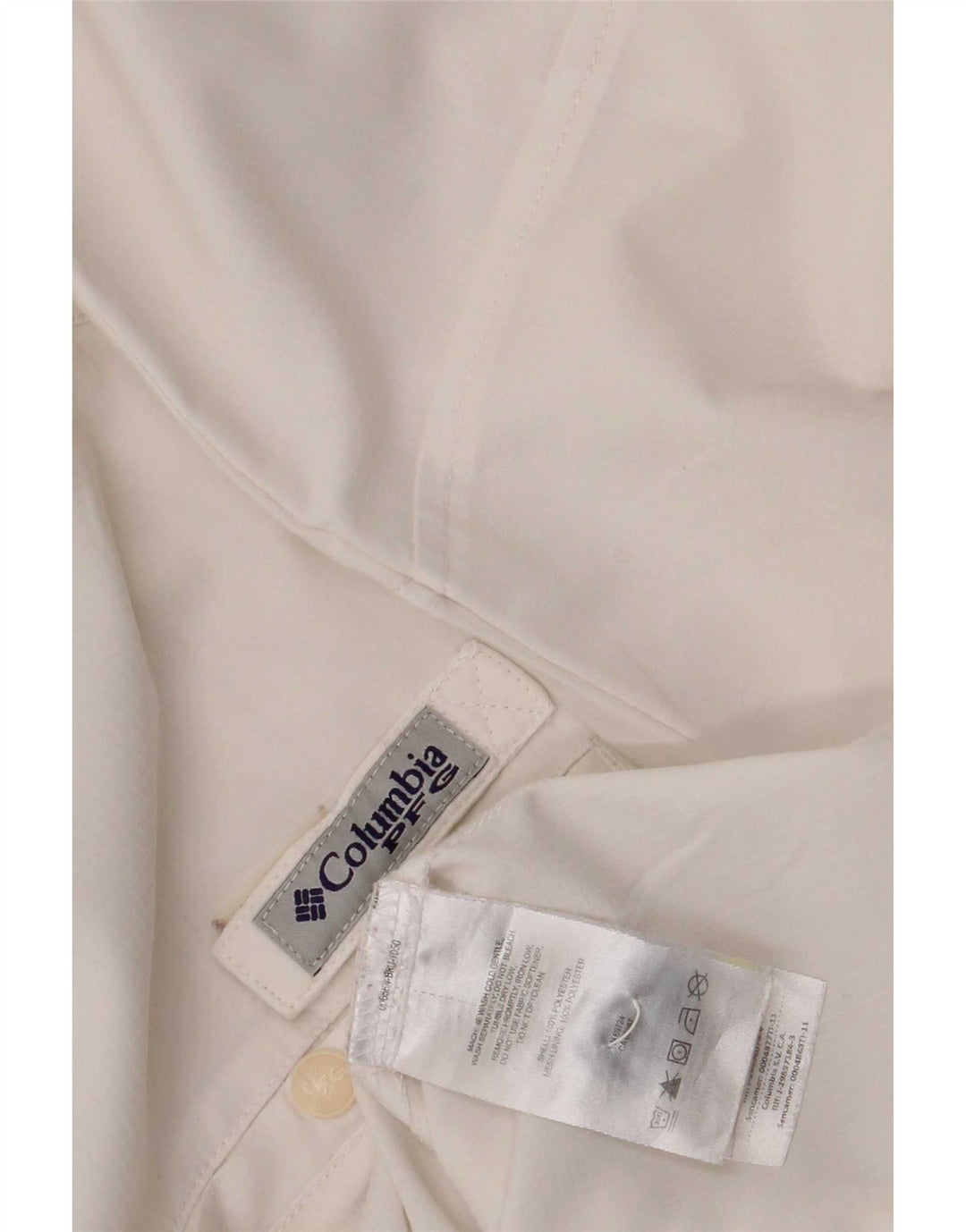 Camisa Columbia Hombre Mediana Blanca Poliéster