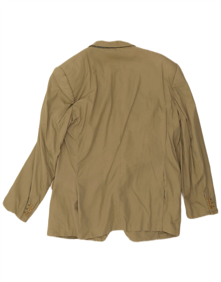 Burberry Chaqueta tipo blazer con 2 botones para hombre IT 52 Large Algodón caqui