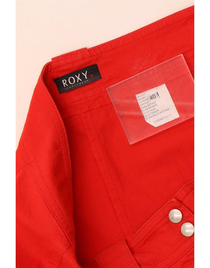Pantalones cortos rectos para mujer Roxy EU 40 Medium W30 L23 Algodón rojo