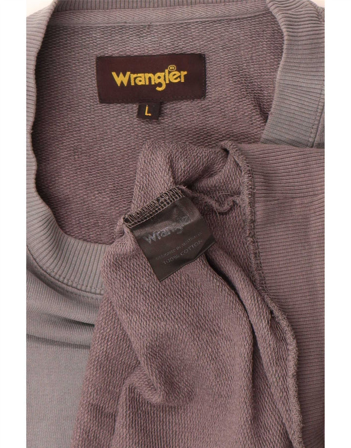 Wrangler Sudadera Gráfica Para Hombre Jersey Grande De Algodón Gris