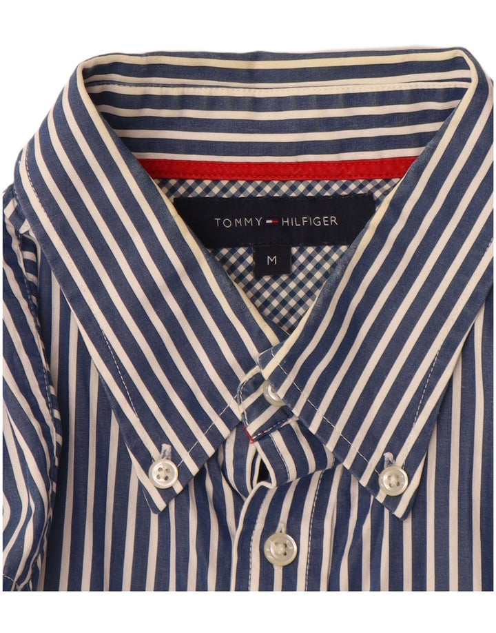 Camisa Tommy Hilfiger Hombre Algodón Azul Medio Rayas Pintadas