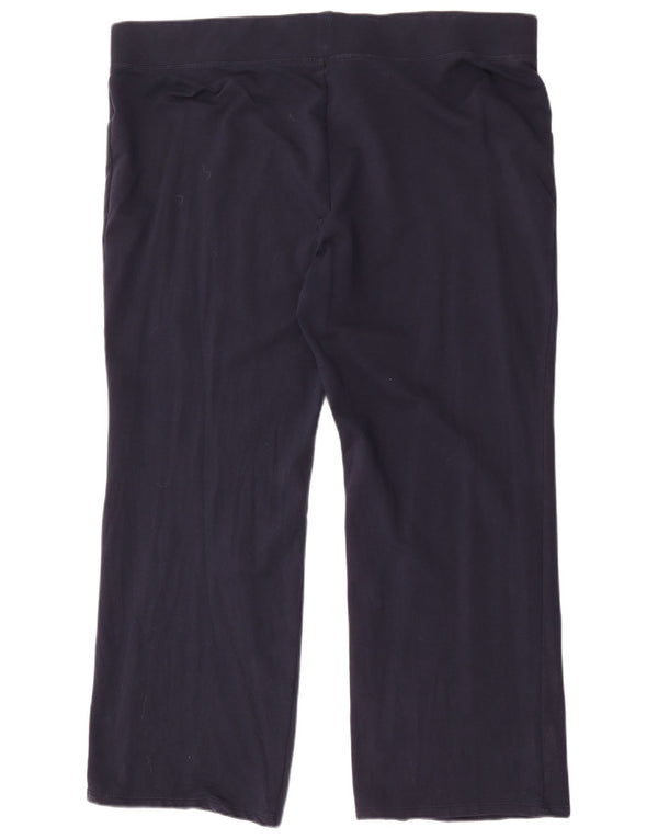 Marks & Spencer Pantalones de Chándal para Mujer UK 20 2XL Azul Marino Algodón