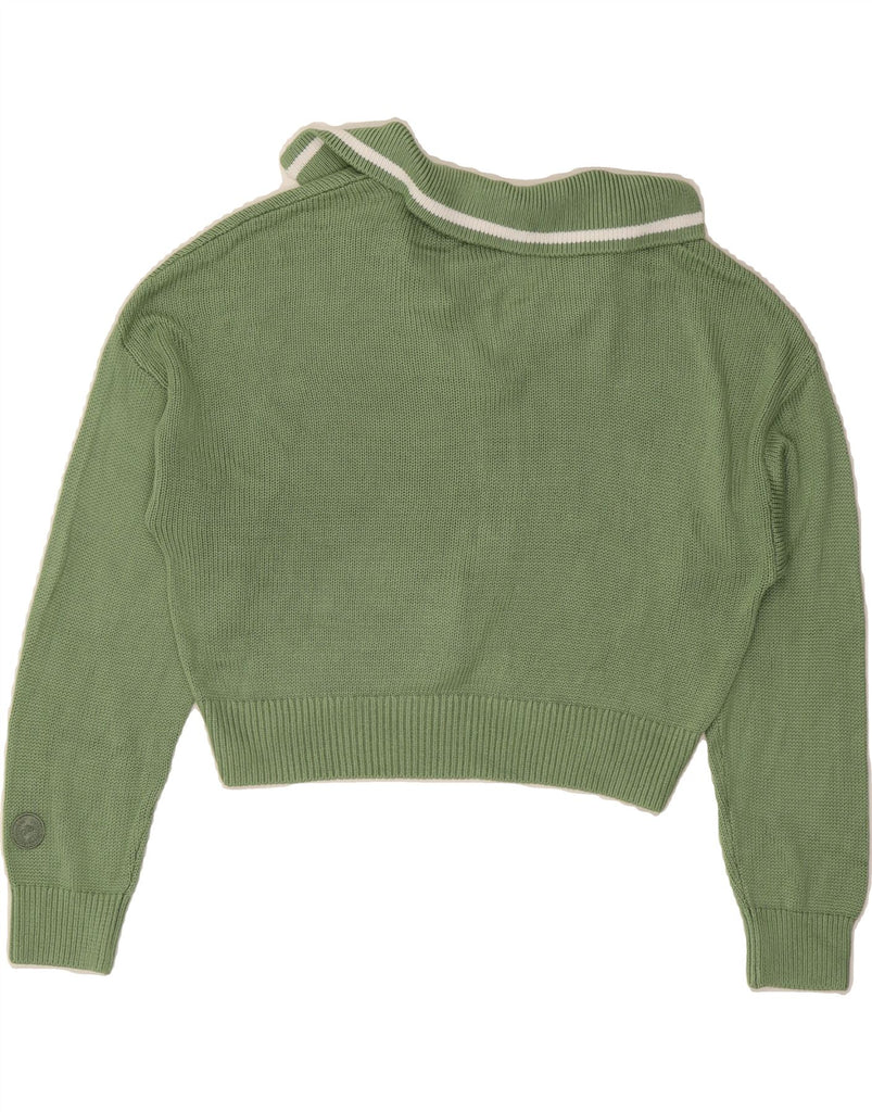 VICTORIAS SECRET Womens Polo Neck Jumper Sweater UK 10 Small Green Vintage Victorias Secret and Second-Hand Victorias Secret from Messina Hembry 