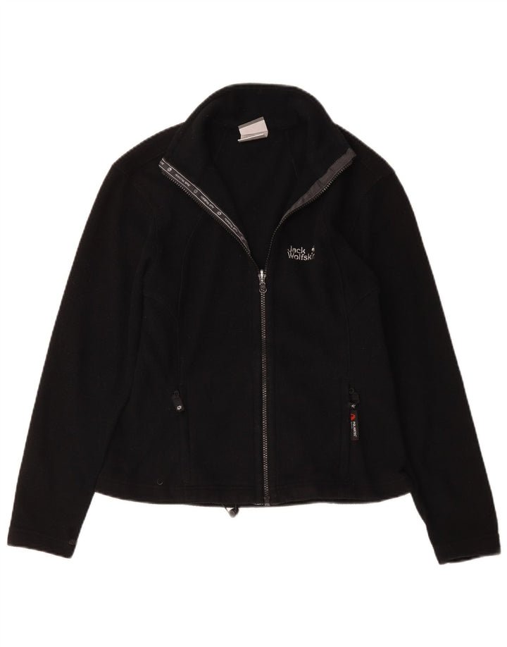 Jack Wolfskin Chaqueta polar para mujer UK 10 Small Poliéster negro