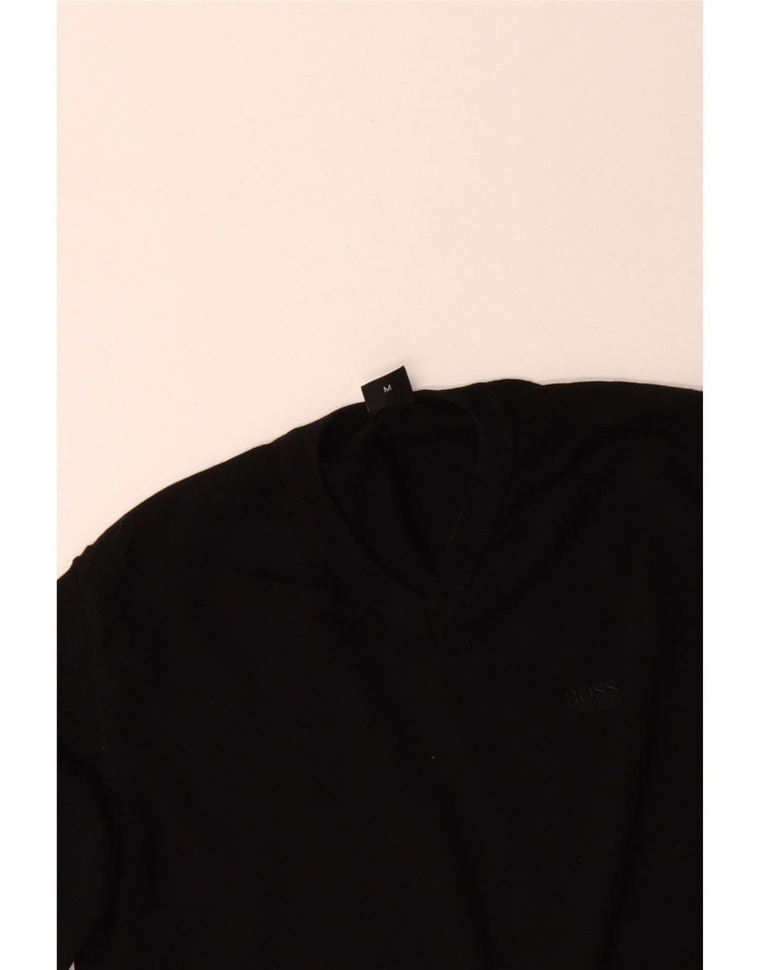 HUGO BOSS Jersey con cuello en V para hombre Medium Black