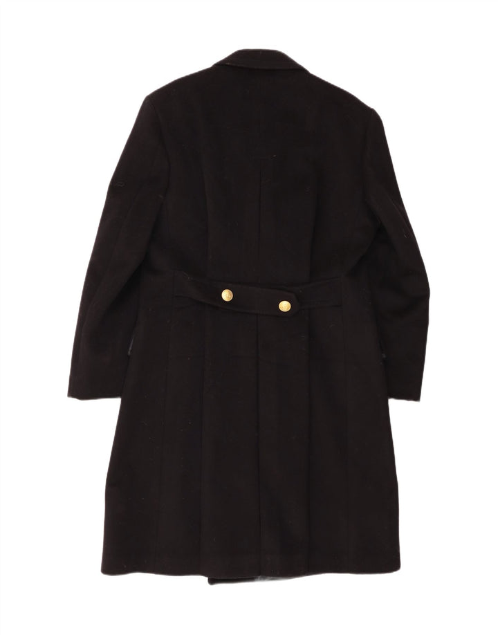 Vintage mujer doble pecho abrigo IT 52 2XL negro clásico