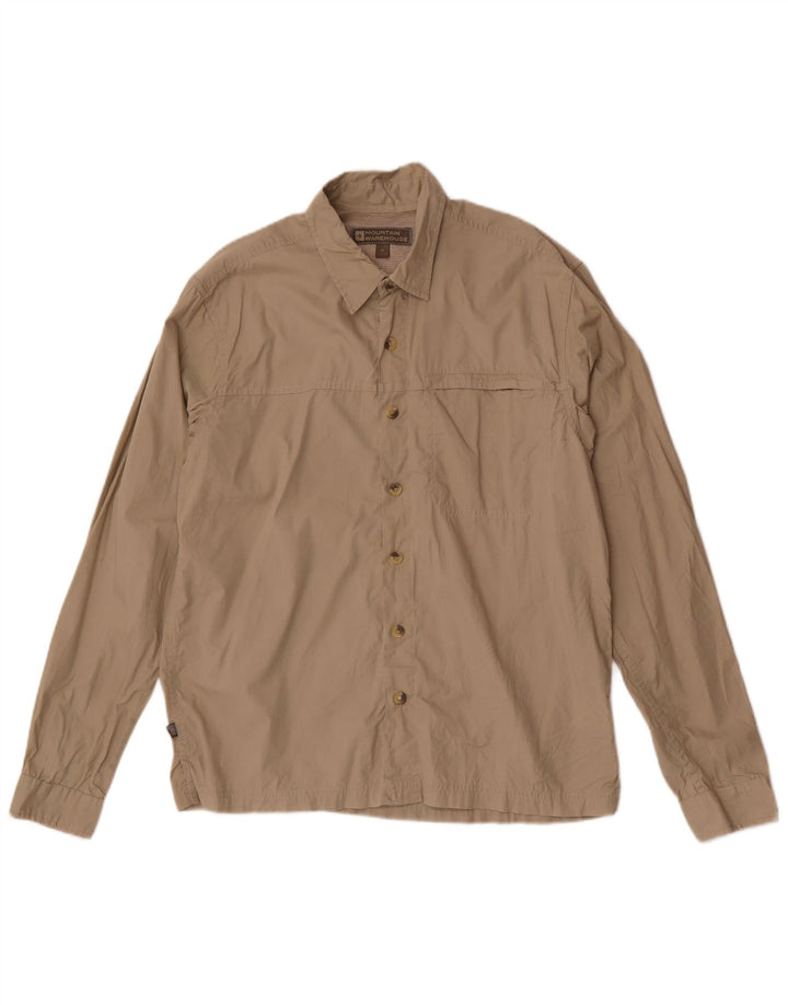 Camisa de corte regular para hombre de algodón caqui medio de Mountain Warehouse