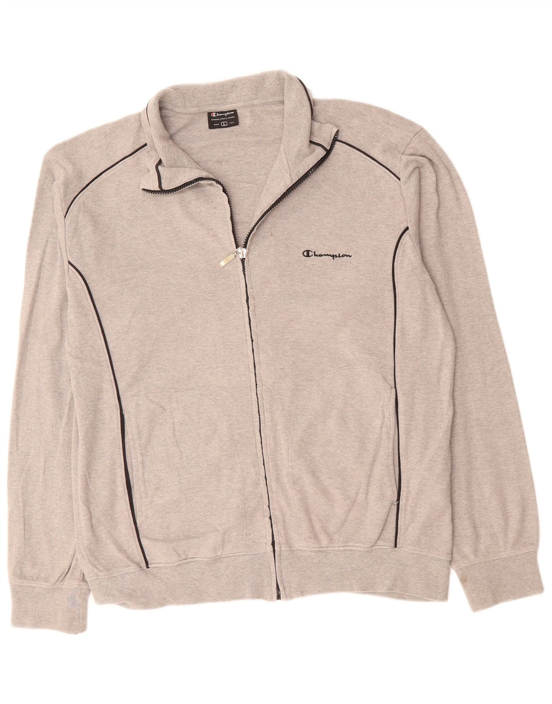 CHAMPION Chaqueta superior de chándal para hombre Algodón gris grande