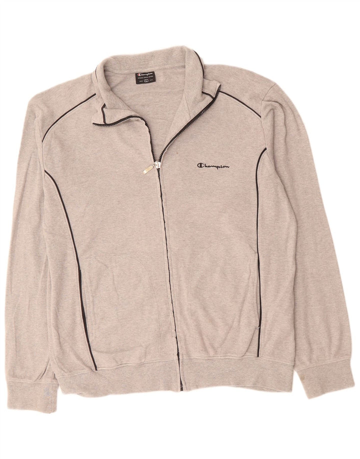 CHAMPION Chaqueta superior de chándal para hombre Algodón gris grande
