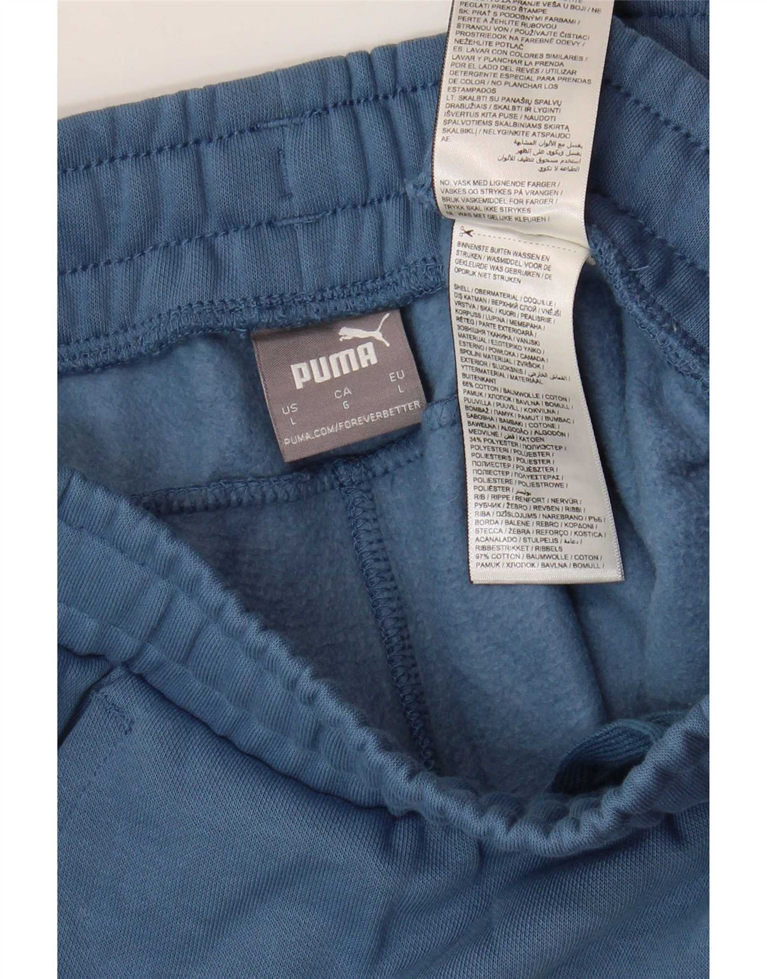 Puma Pantalones De Chándal Para Hombre Joggers Large Azul Algodón