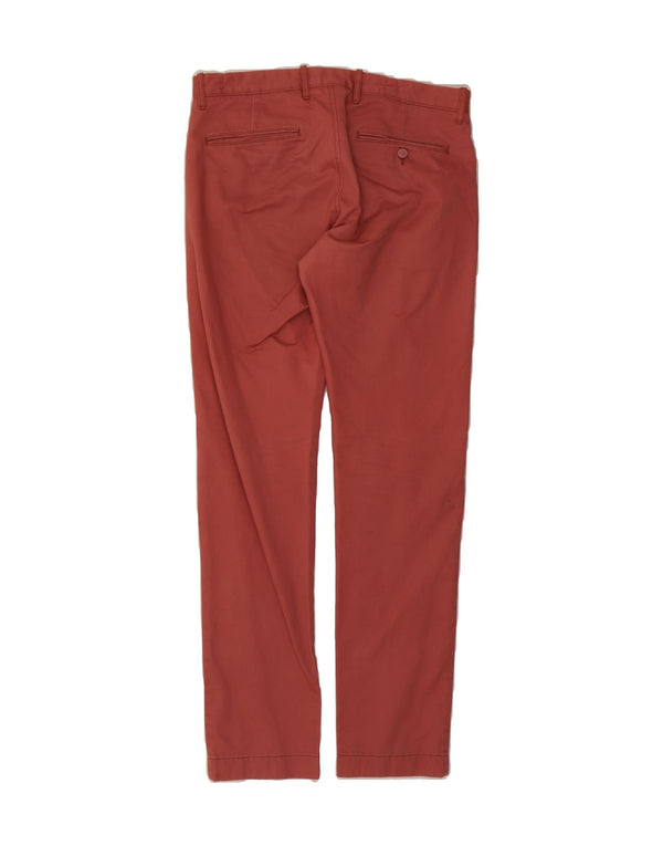 J. CREW Pantalones chinos rotos y delgados para hombre W32 L32 Algodón rojo