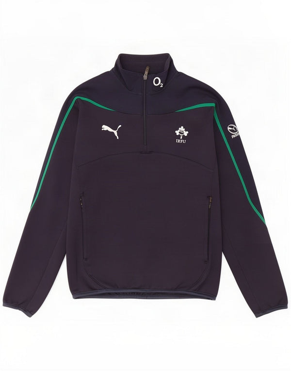 Puma Hombre IRFU Sudadera con cuello y cremallera Jumper Small Azul marino Poliéster