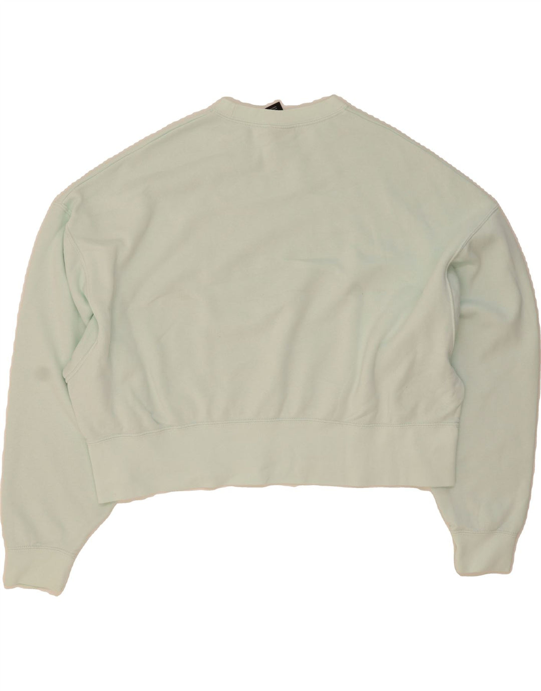 NIKE Womens Oversized Crop Sweatshirt Jumper UK 10 Small Turquoise Cotton Vintage Nike and Second-Hand Nike from Messina Hembry 