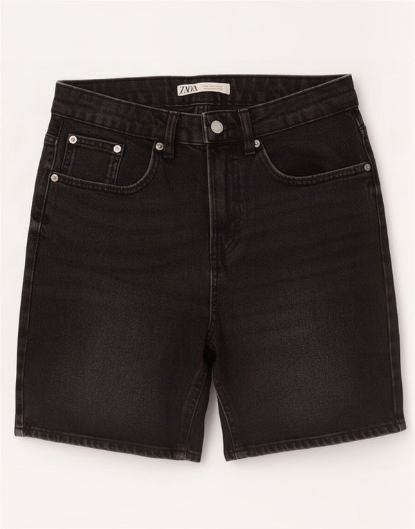Zara Pantalones cortos vaqueros para hombre EU 40 Medium W30 Algodón negro