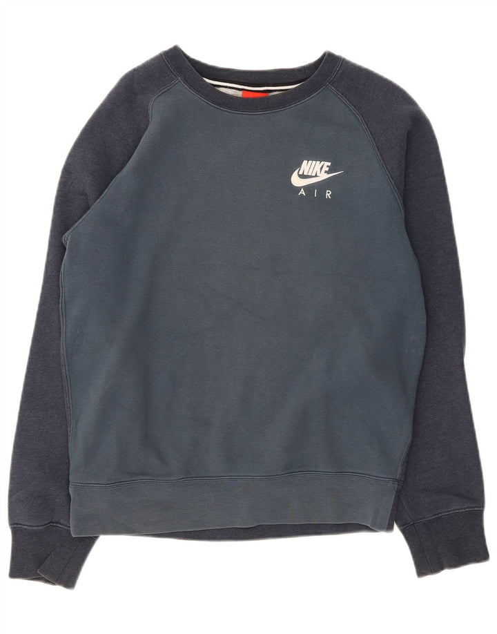 Nike - Sudadera tipo jersey para hombre, talla pequeña, color azul marino, algodón