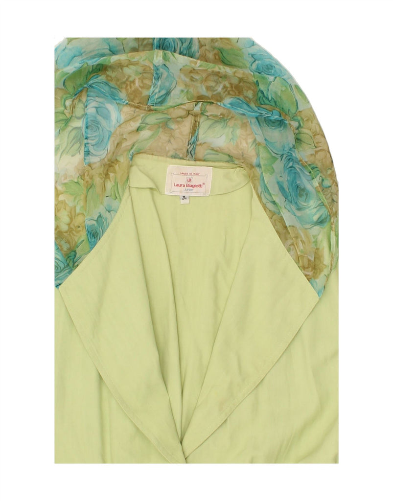 LAURA BIAGIOTTI Girls 3 Button 2 Piece Set 14-15 Years W24 Green Viscose Vintage Laura Biagiotti and Second-Hand Laura Biagiotti from Messina Hembry 