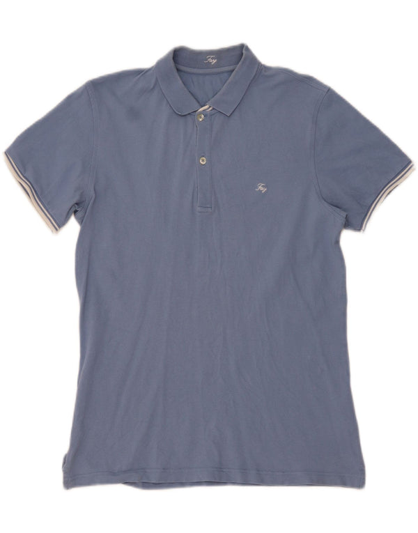 Fay - Polo para hombre, talla grande, algodón azul