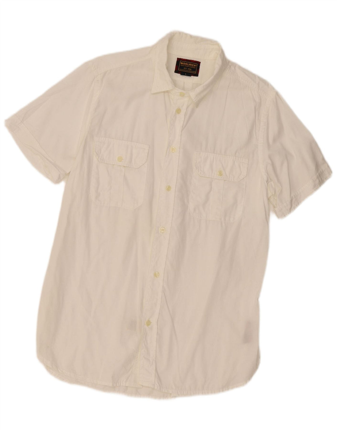 Woolrich Camisa De Manga Corta Para Hombre Algodón Blanco Grande