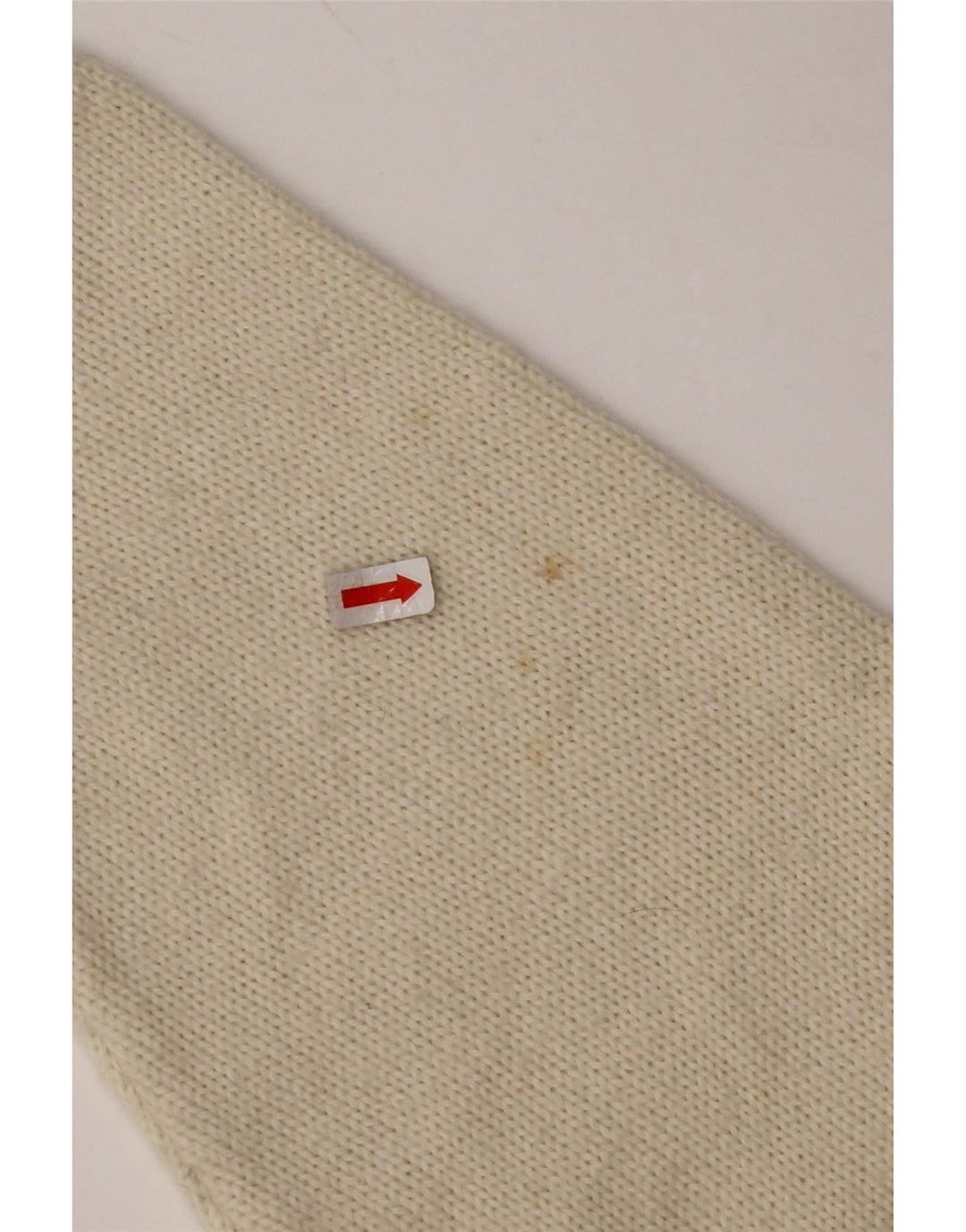 VINTAGE Mujer Crop Turtle Neck Jumper Suéter Reino Unido 14 Medio Blanco Apagado