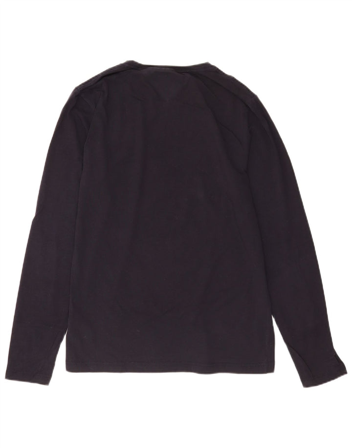 Tommy Hilfiger Hombre Extra Slim Top Manga Larga Algodón Azul Marino Medio