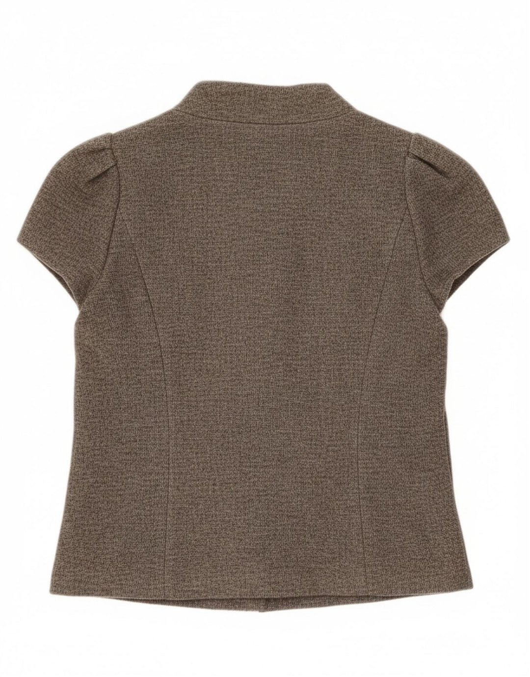 Rene Lezard Chaqueta Blazer de Manga Corta para Mujer EU 36 Small Grey Wool