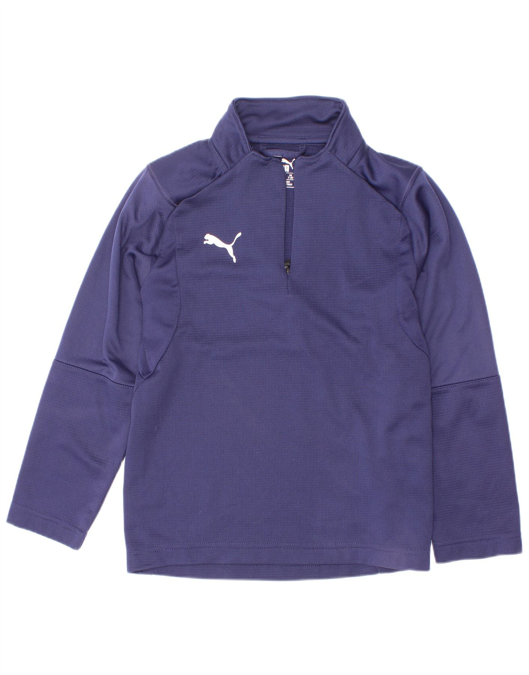 Puma - Chándal con cremallera y cuello para niño, 7-8 años, azul marino
