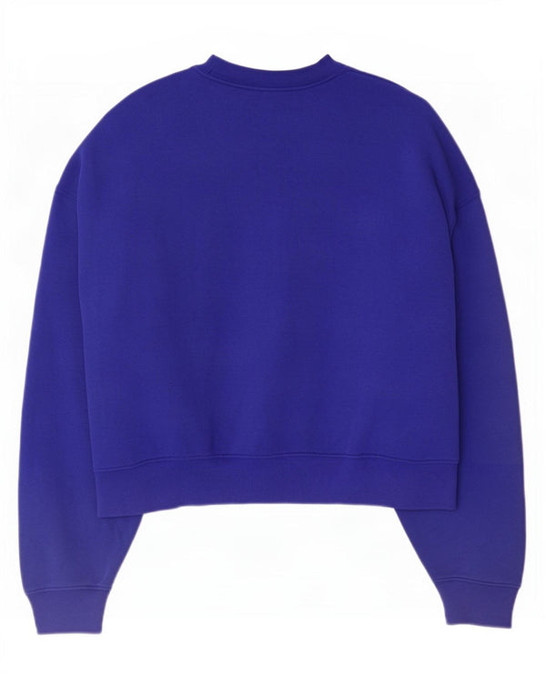 Adidas - Sudadera extragrande para mujer, talla 12/14, algodón azul medio