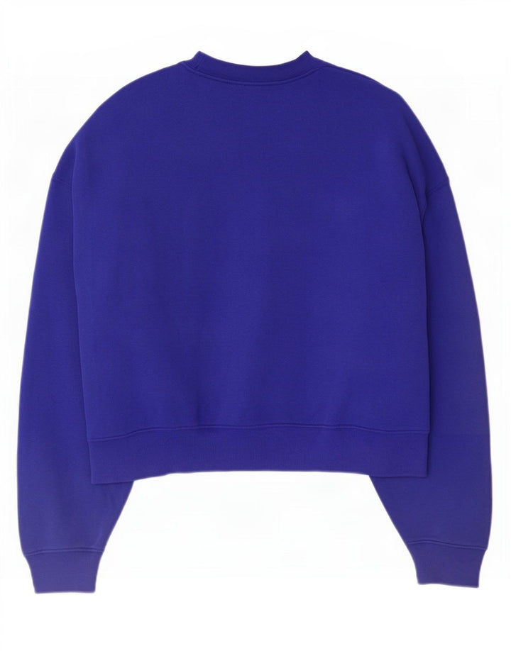 Adidas - Sudadera extragrande para mujer, talla 12/14, algodón azul medio
