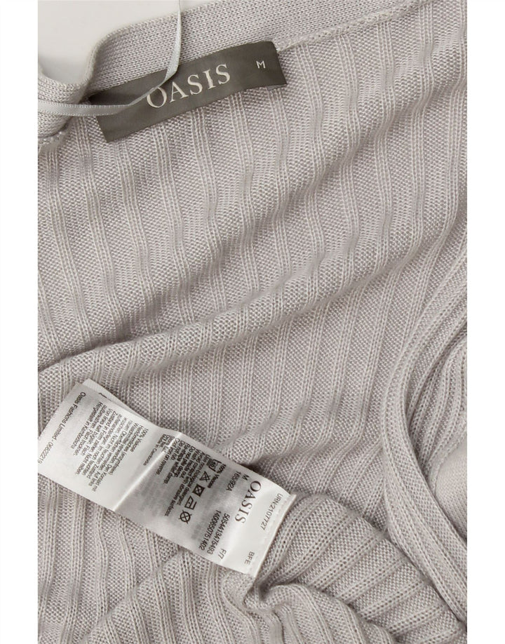 Oasis Suéter Cárdigan Abierto Largo para Mujer UK 44 Viscosa Gris Medio