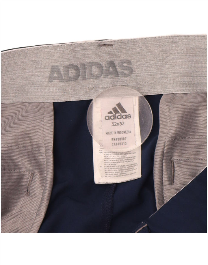 Pantalón chino ajustado ADIDAS para hombre W32 L32 Poliéster azul marino